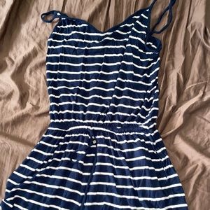 cotton on blue white striped Romper